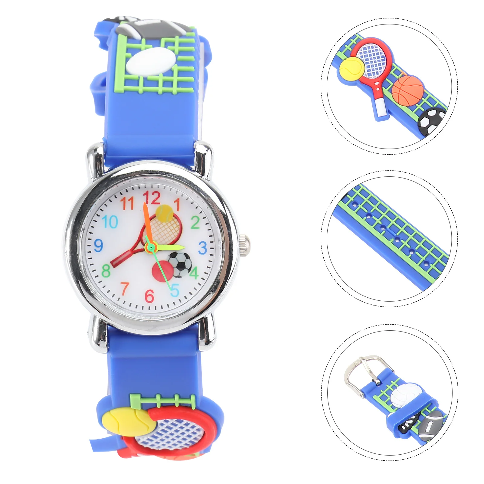 ساعة مضرب تنس ثلاثية الأبعاد مع حزام قابل للتعديل، تصميم مريح وخفيف الوزن، هدية مثالية لعيد الميلاد وعيد الميلاد والهالوين