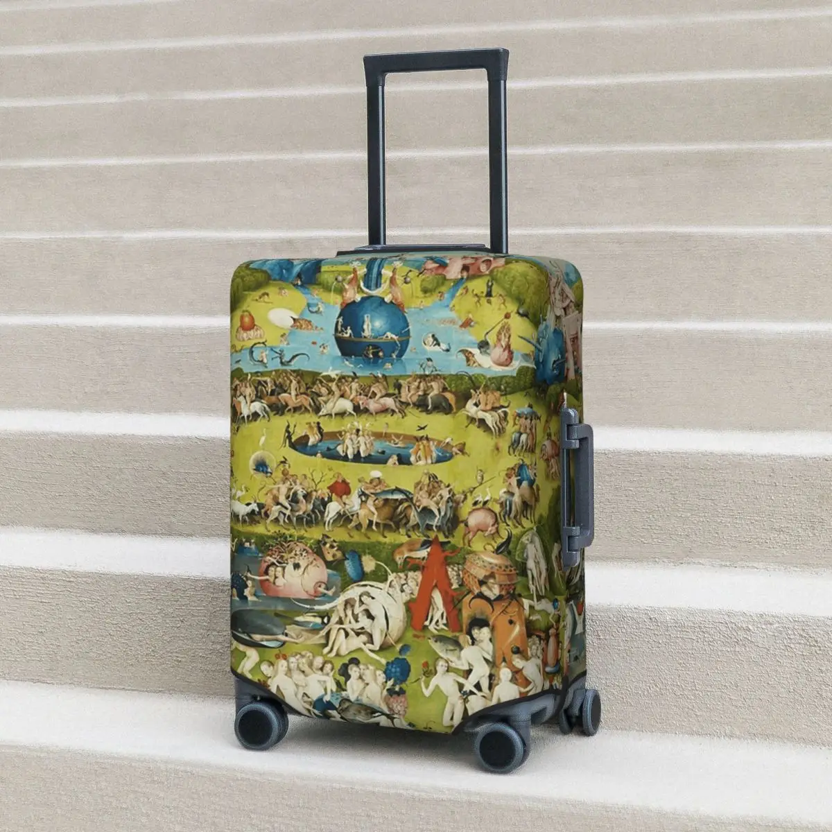 

Hieronymus Bosch Garden Of Earthly Delights Poster Suitcase Cover Protection Elastic Trip Luggage Protector Covers 18-32 Inch