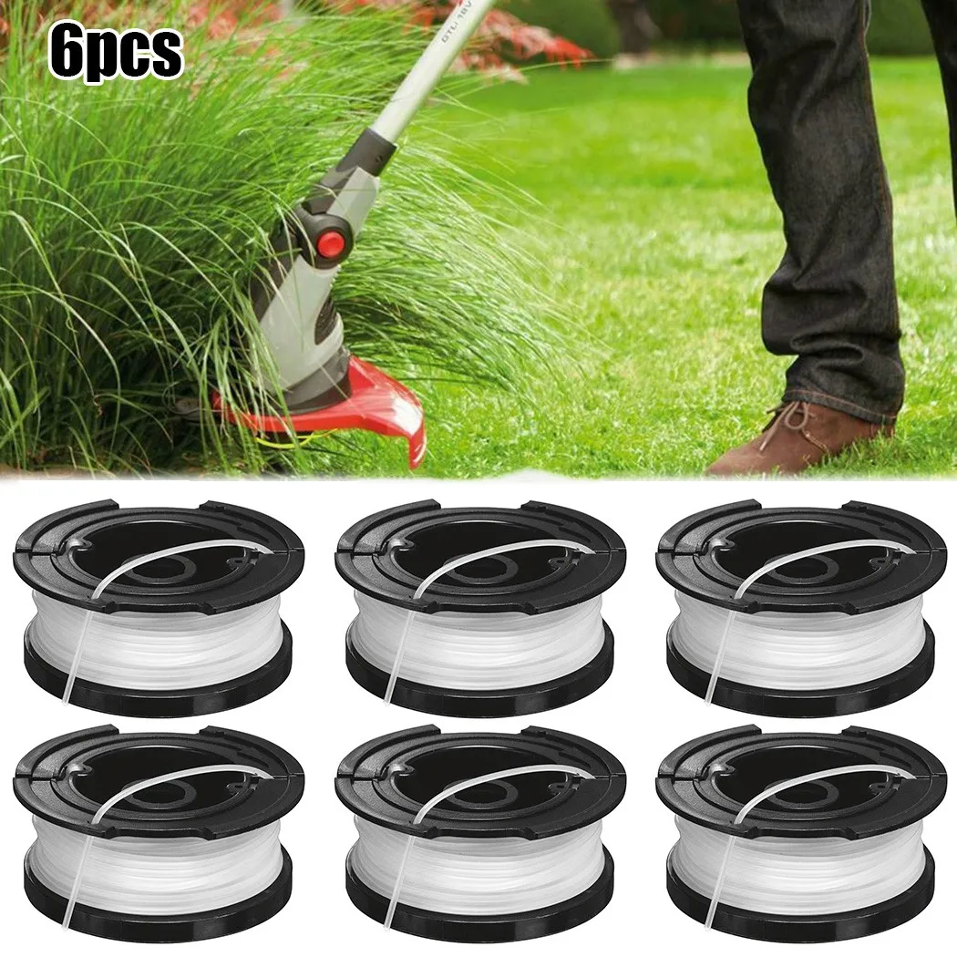 

6 Pack Trimmer Spool Line for Black& Decker For A6481 Compatible with ST4525 ST6600 ST7200 ST7500 ST7700 Models