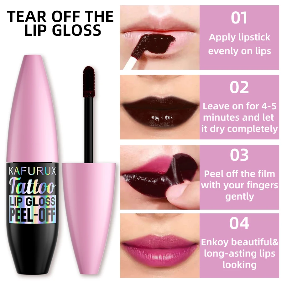 7 Kolorów Wodoodporny Konturówka do Ust Peel Off Tint do Ust Długotrwały Matowy Błyszczyk do Ust Czerwony Różowy Różowy Kontur Rozprzęgany Makijaż Ust Stian Cosm