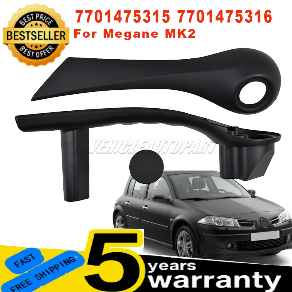 7701475315 7701475316 For Renault Megane MK2 2002-2009 New 1 Pair Front Inner Door Handle Grip Black L+R ABS Car Accessories