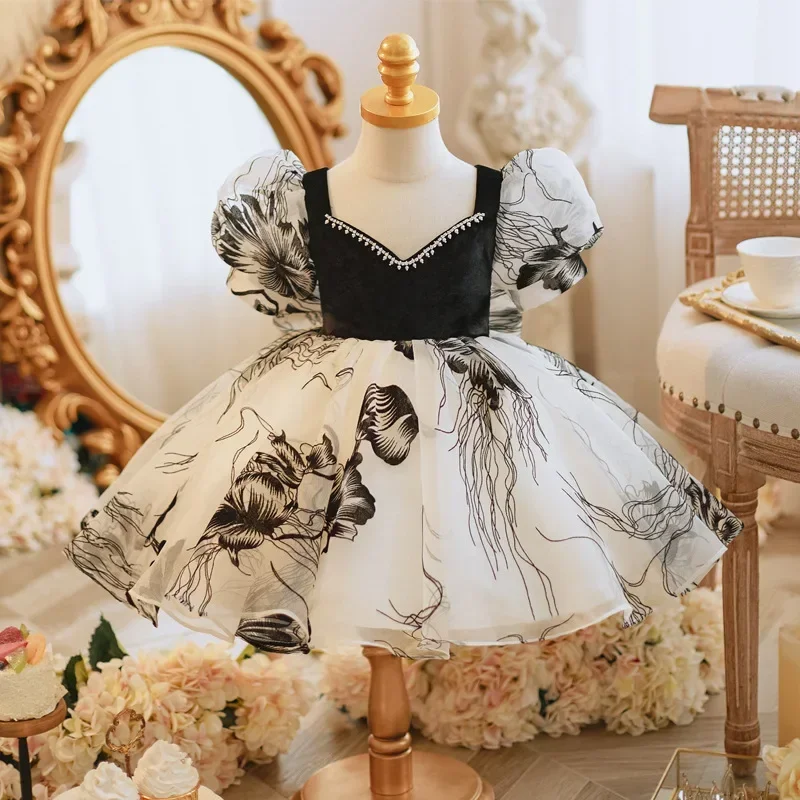 Light Luxury Children\'s Wear 2023 Fashion Sweet Beauty Children\'s Princess Casual Dress Birthday Party Clothes Mermaid Dresses