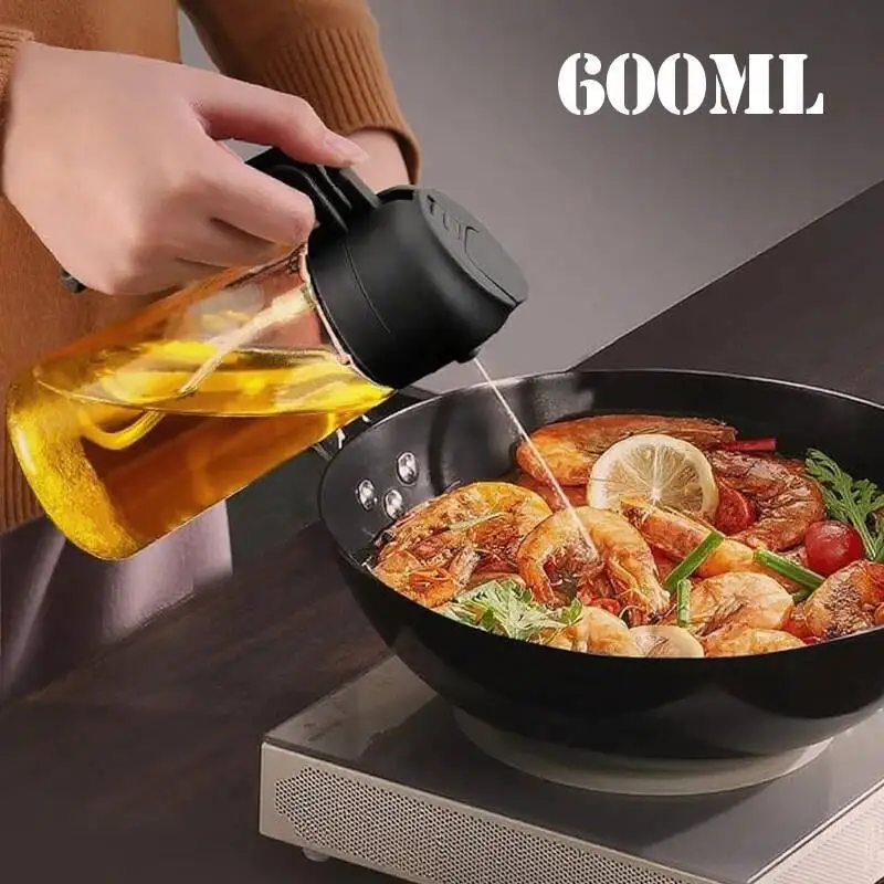 

Kitchen Spray Bottle Large Capacity Glass Dispenser Dual-Use For Spraying Pouring Compatible With Olive Oil Soy Sauce