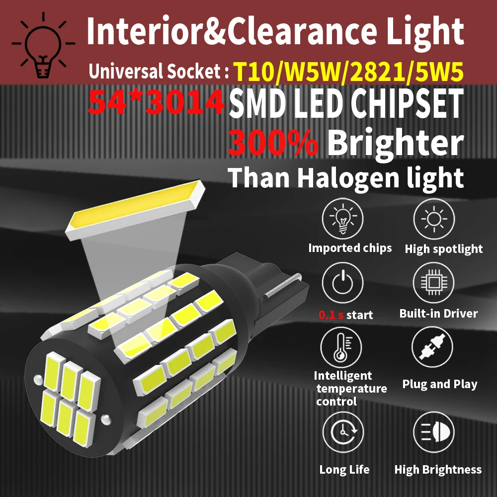 168 T10 W5W LED Interior Car Light Interior Reading Lamp For Renault Duster Megane 2 3 Logan Clio Fluence Captur Sandero Laguna