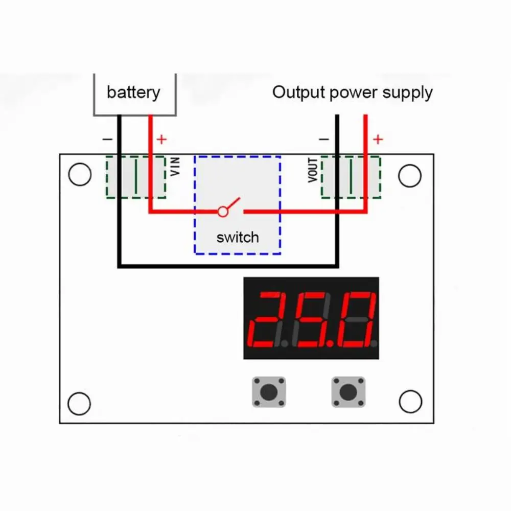 

12-36V XHM609 Low Voltage Disconnect Switch Precise Detection Compact Undervoltage Protection Board