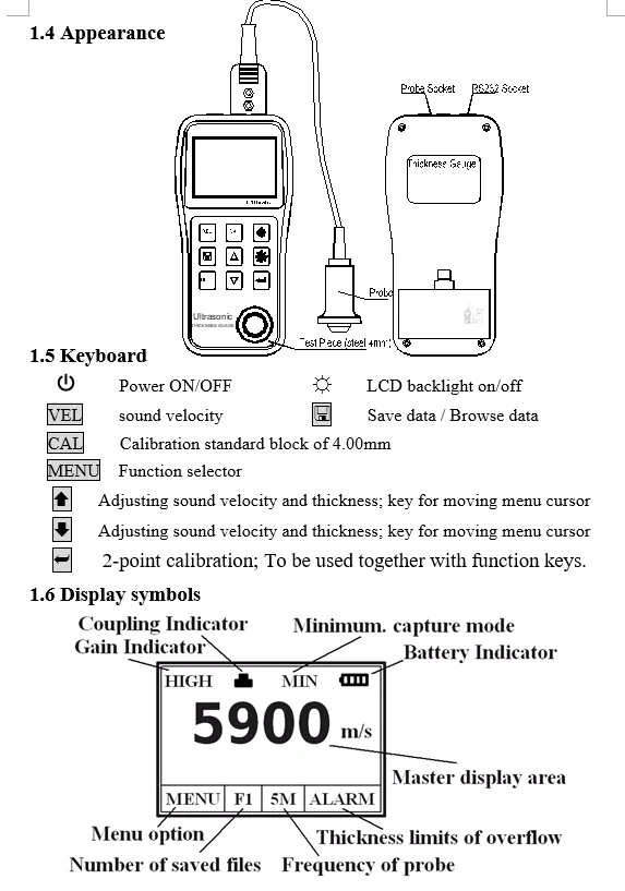 LCD portable HLD leeb hardness tester match with E impact probe Metal hardness meter RHL-172