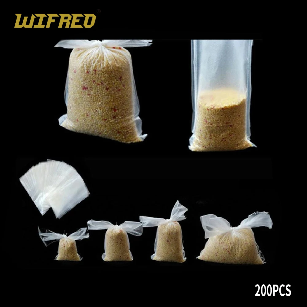 

Wifreo 200PCS PVA Bags Carp fishing Tackle PVA Bags Mesh for Carp Coarse Fishing Boilie Pellet Bait