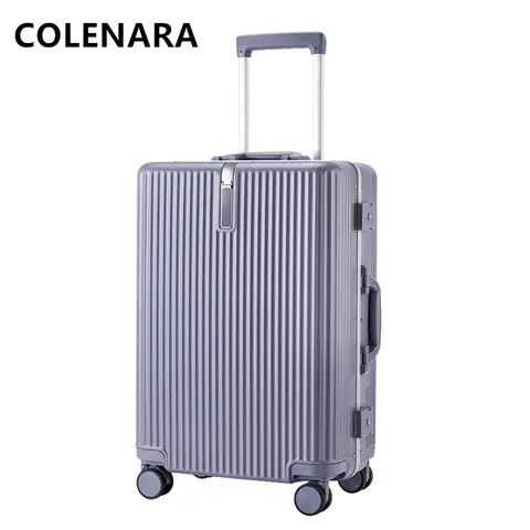 COLENARA 18"20"22"24"26 Inch New Luggage Aluminum Frame Boarding Box PC Trolley Case Student Travel Bag  with Wheel Suitcase