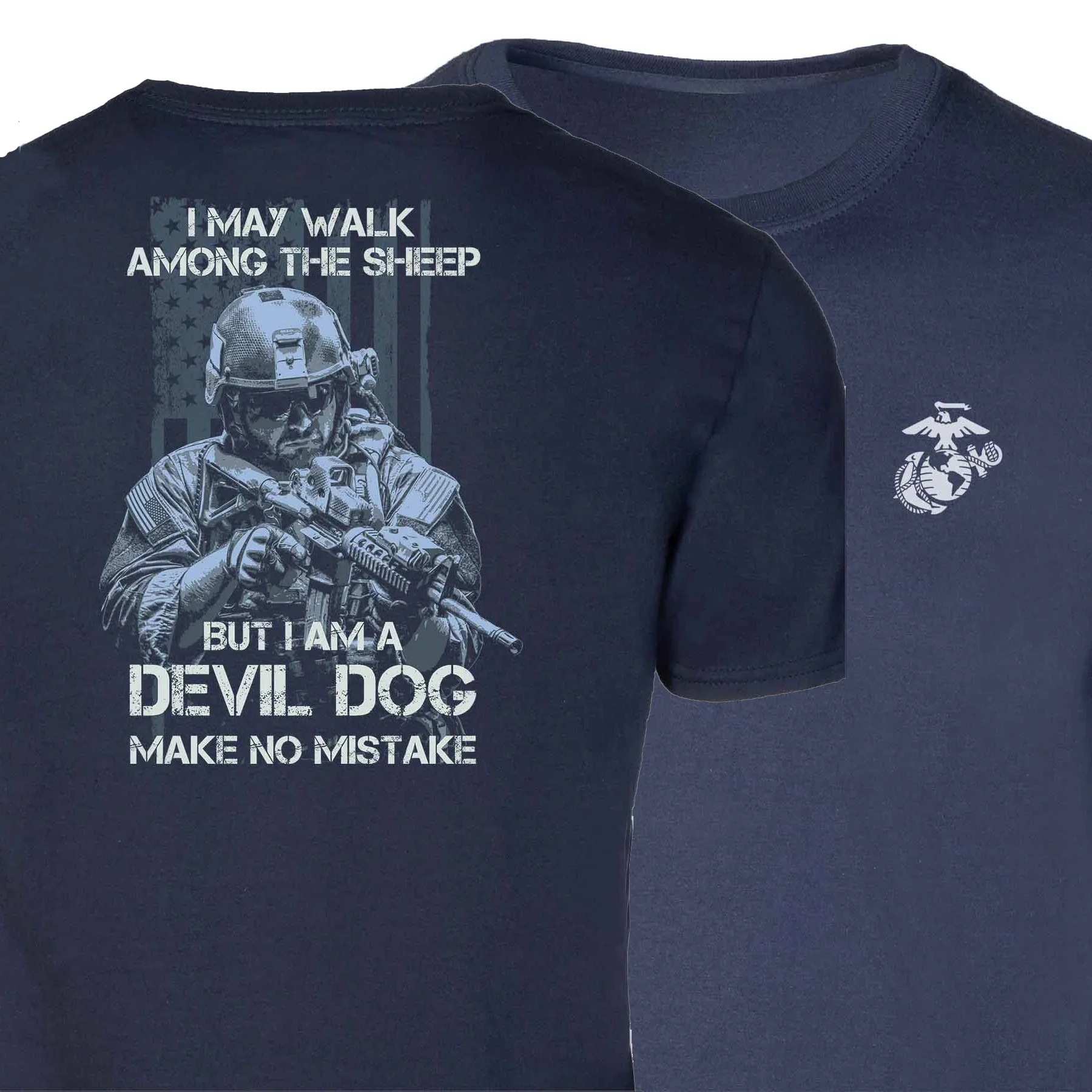 Devil Dog Make No Mistak. US Marine Corps T-Shirt 100% Cotton O-Neck Short Sleeve Casual Mens T-shirt Size S-3XL