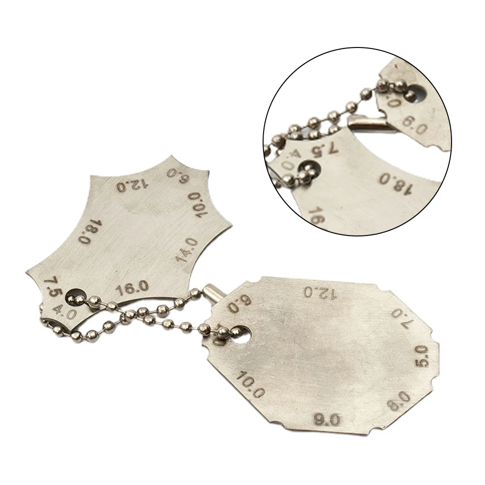 2-Piece Welding Joint Gauge Key Pocket Gauge Weld Inspection Ruler Welding Field Stainless Steel Power Tool Accessories