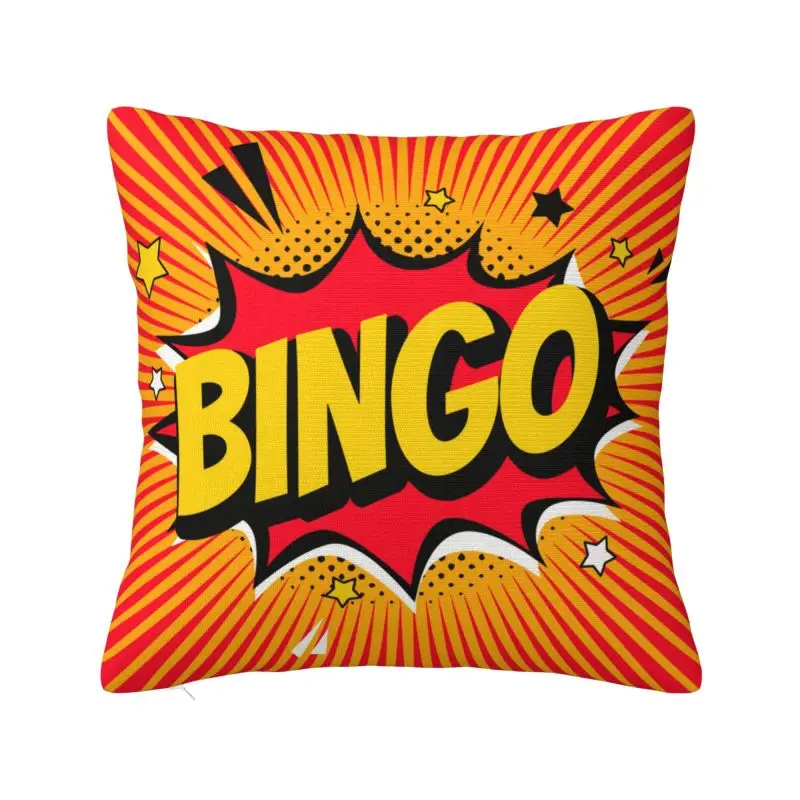 Hot Game Bingo Throw Pillow Case Home Decorative Luxury Cushions Cover For Sofa Chair Square Polyester Pillowcase