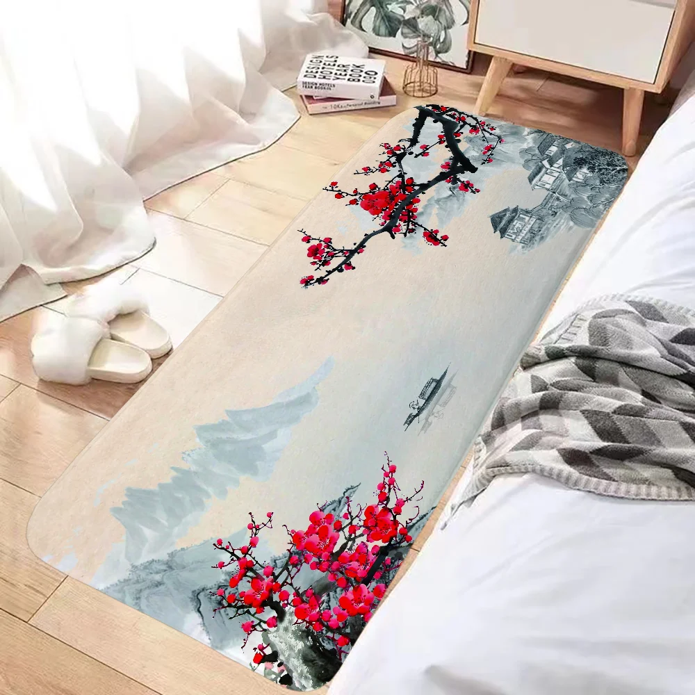 

Flowers and Cherry Blossoms Bathroom Mat Foot Mat Carpet for Kitchen Mats Prayer Rug Rugs Door Floor Bath Non-slip Entrance Home