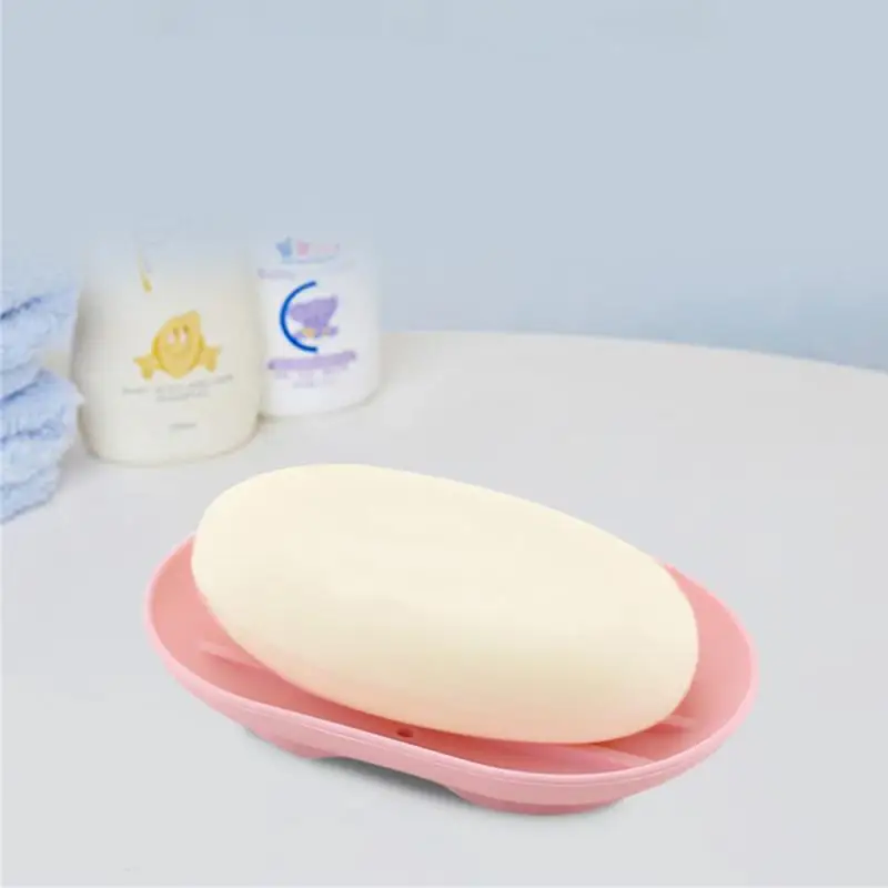 2/4/6PCS Soap Dish Rack Tray Candy Color Portable Bathroom Accessory Bathroom Soap Dish Soap Drain Rack Bathroom