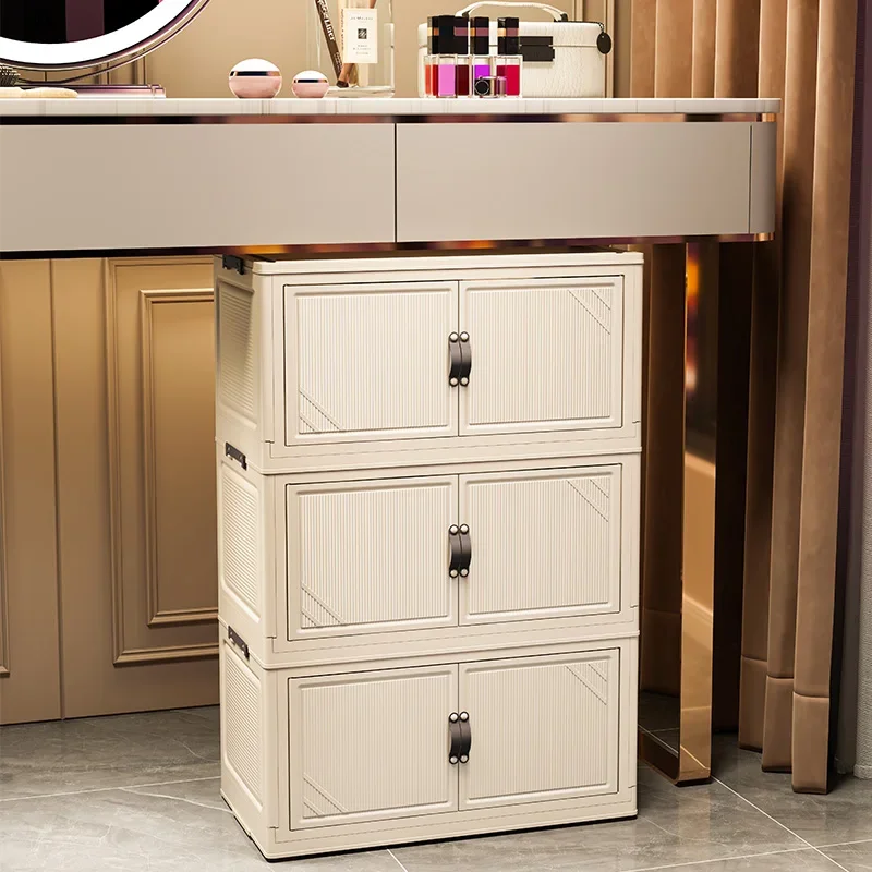 Boîte de rangement à tiroirs en plastique avec couvercle