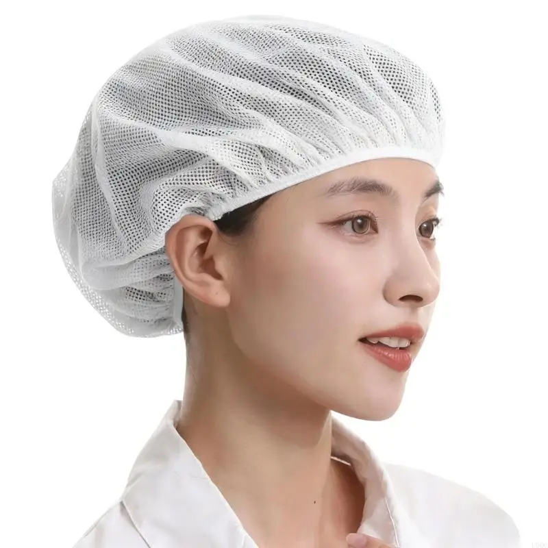 Hair Net Brimless Gathered Work Cap with Breathable Mesh for Hair Control Y166