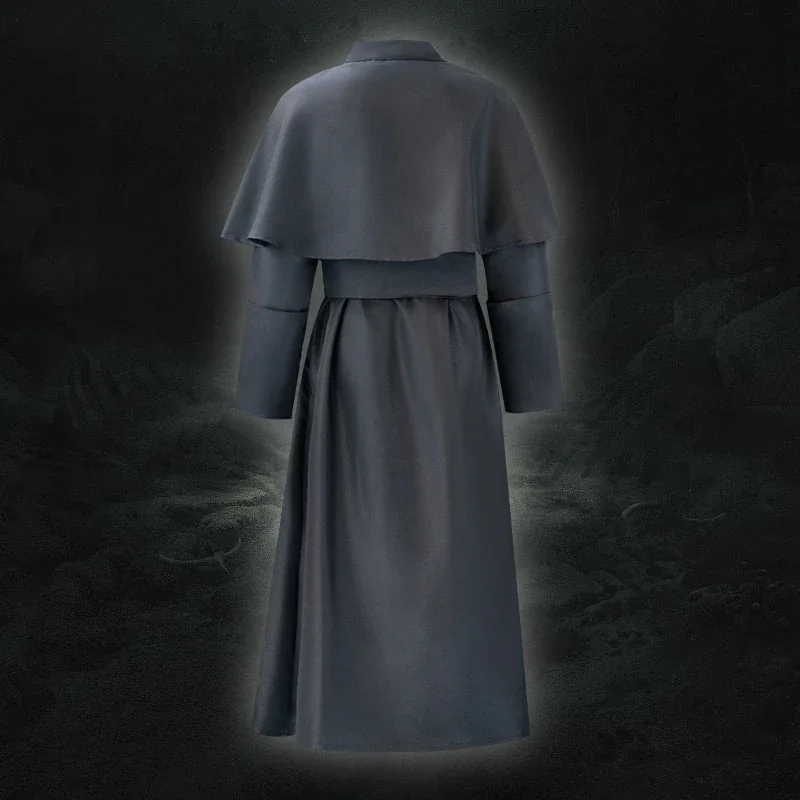Disfraz de sacerdote Medieval para padre, bata de clero gótico con collar cruzado para fiesta de Carnaval de Halloween y eventos temáticos
