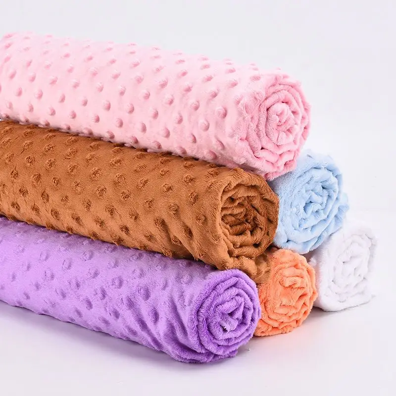 Solid Bump Fleece Fabric for DIY Sewing Handmade Plush Toy Mattress Blanket Pillow Hairband Clothing Fashion Material Cloth