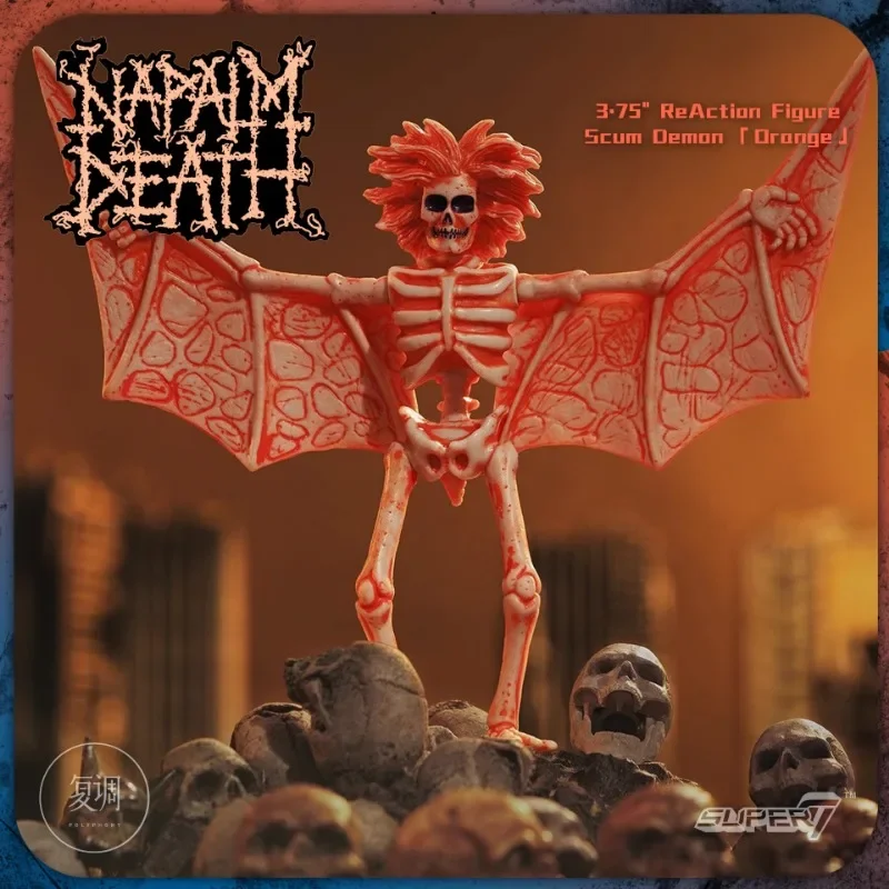 In Stock Super7 3.75-inch ReAction Figure The Napalm Death Orange Series Toy Collectible Doll Boys Christmas Gift