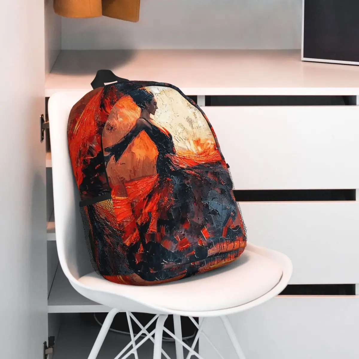 A Woman With Flamenco Touch Dance Backpack Student BookBag Kids School Bag Laptop Shoulder Bags for Boys Girls