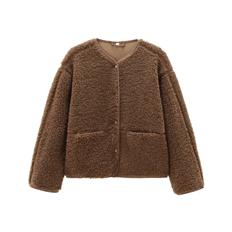 ملابس خارجية غير رسمية مريحة مستديرة Ne ort Jaet للسيدات متعددة الاستخدامات وبسيطة لخريف 2024 وصلت حديثًا ملابس خارجية قابلة للتنفس #2