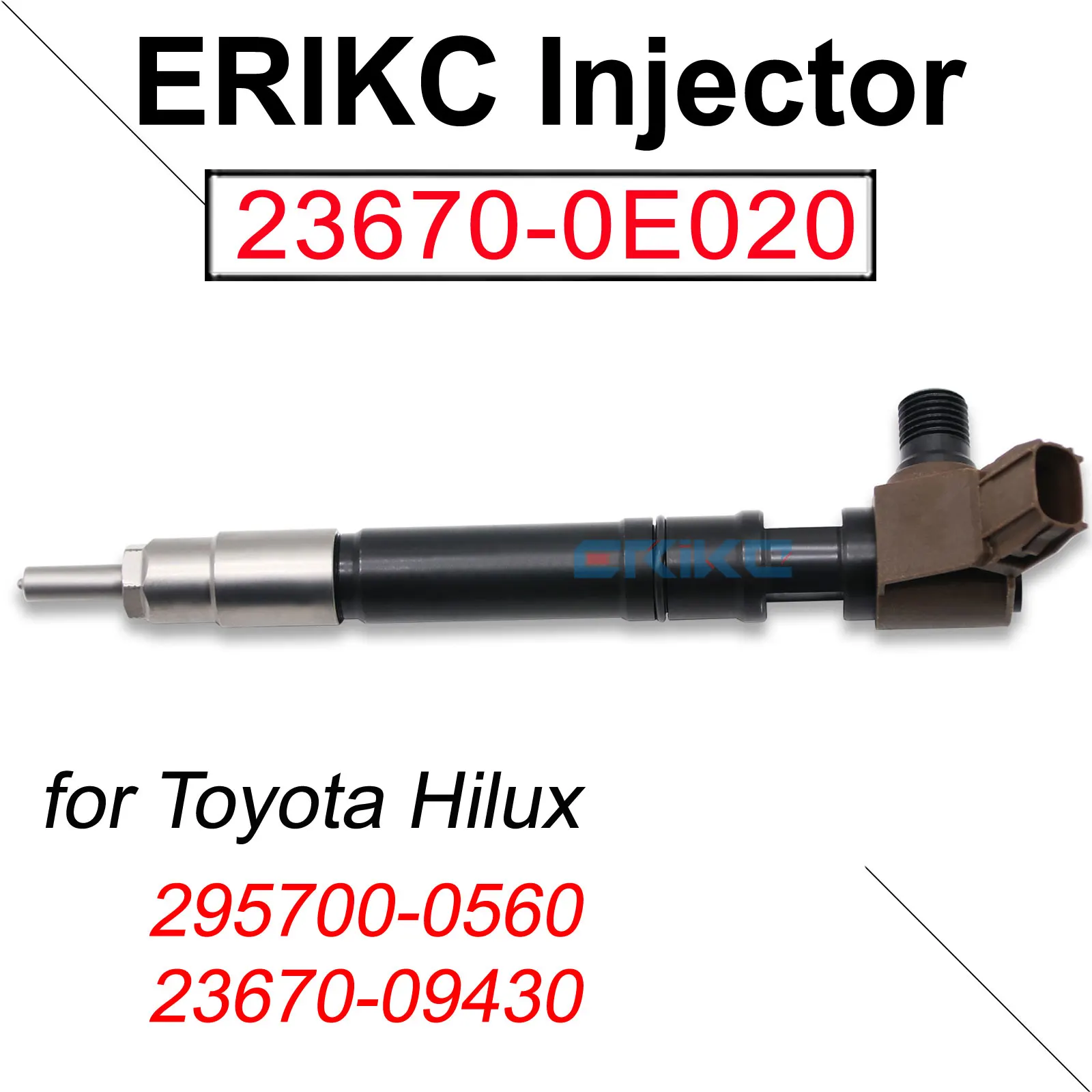 23670-0E020 Inyector Common Rail Original Nuevo 295700-0560 23670-09430 Conjunto de Inyector de Combustible para Piezo Toyota Hilux Revo 2GD 2.4 2.7