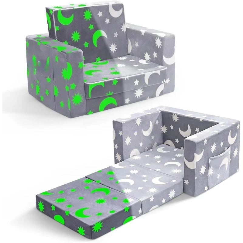 Chair Plush 2-in-1 Sofa Chair, Foldable Foam Sofa Bed Vacuum Compression Packaging Sofa