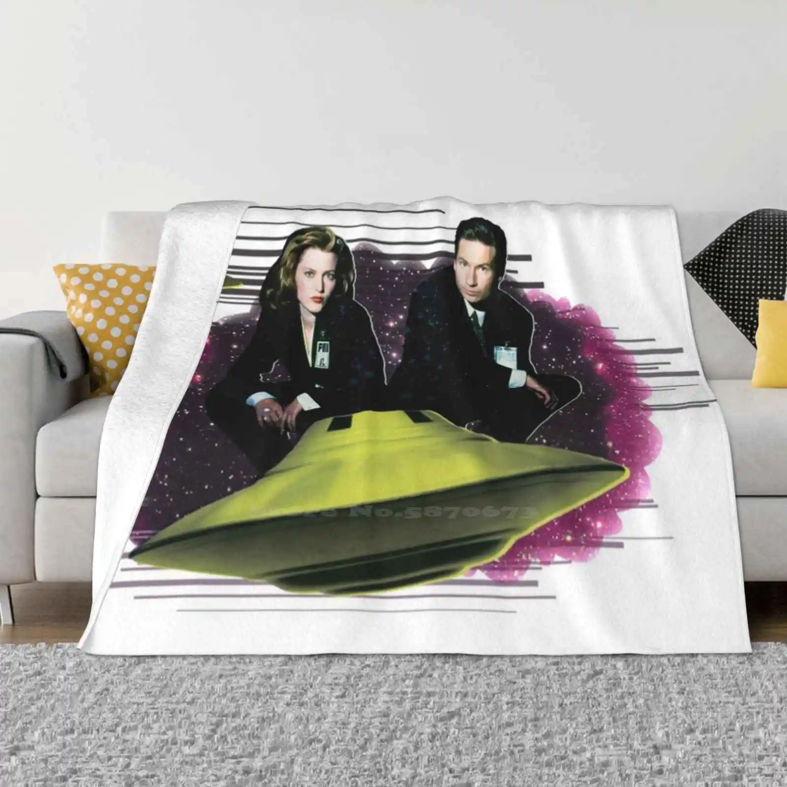 The X Files Fashion Soft Warm Throw Blanket Ufo I Want To Believe Disc Flying Saucer The X Files Fox Mulder Dana Scully John