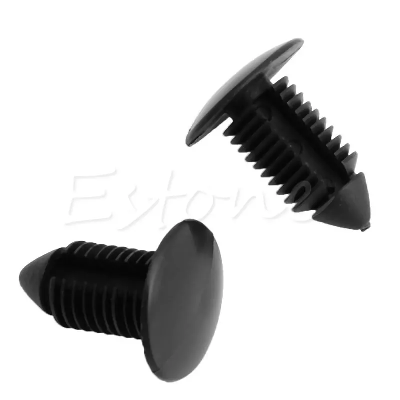 QILEJVS 20Pcs 11mm Car Hole Plastic Black Door Bumper Fender Rivet Push Clips Fasteners