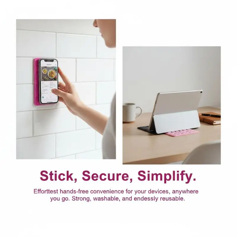 

1PC Silicone Suction Pad Double Sided For Mobile Phone Fixture Suction Cup Backed Adhesive Silicone Rubber Sucker Pad For Fixing