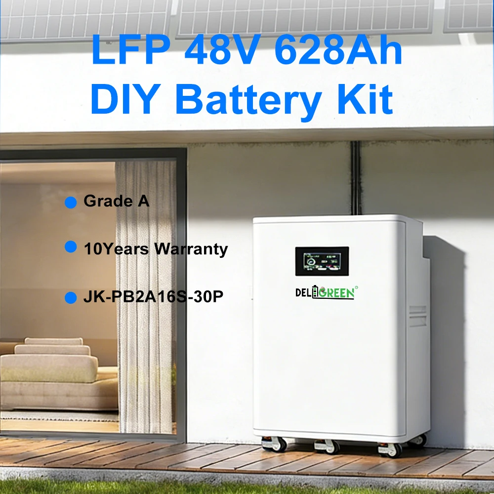Pre-sale DIY Box 48V 628AH with JK 16S 300A Smart BMS LiFePO4 Battery Case 51.2V DIY Kits 32KWH  BT Assemble Pack