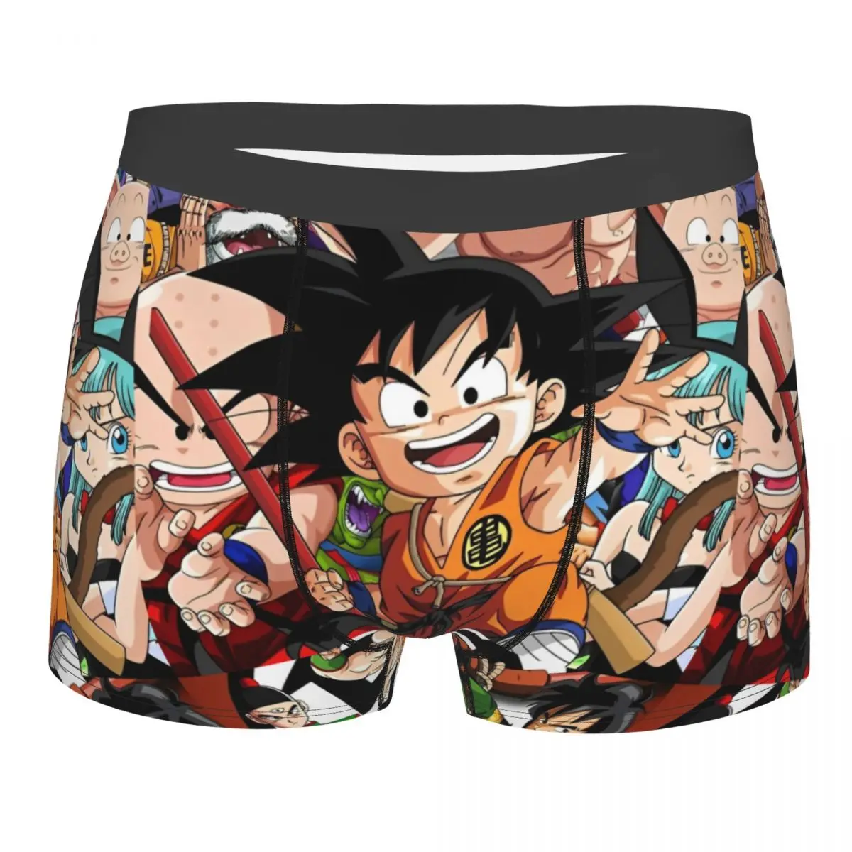 Men's Dragon Ball Z Anime Boxer Shorts Panties Mid Waist Underwear DBZ Goku Homme Novelty Underpants