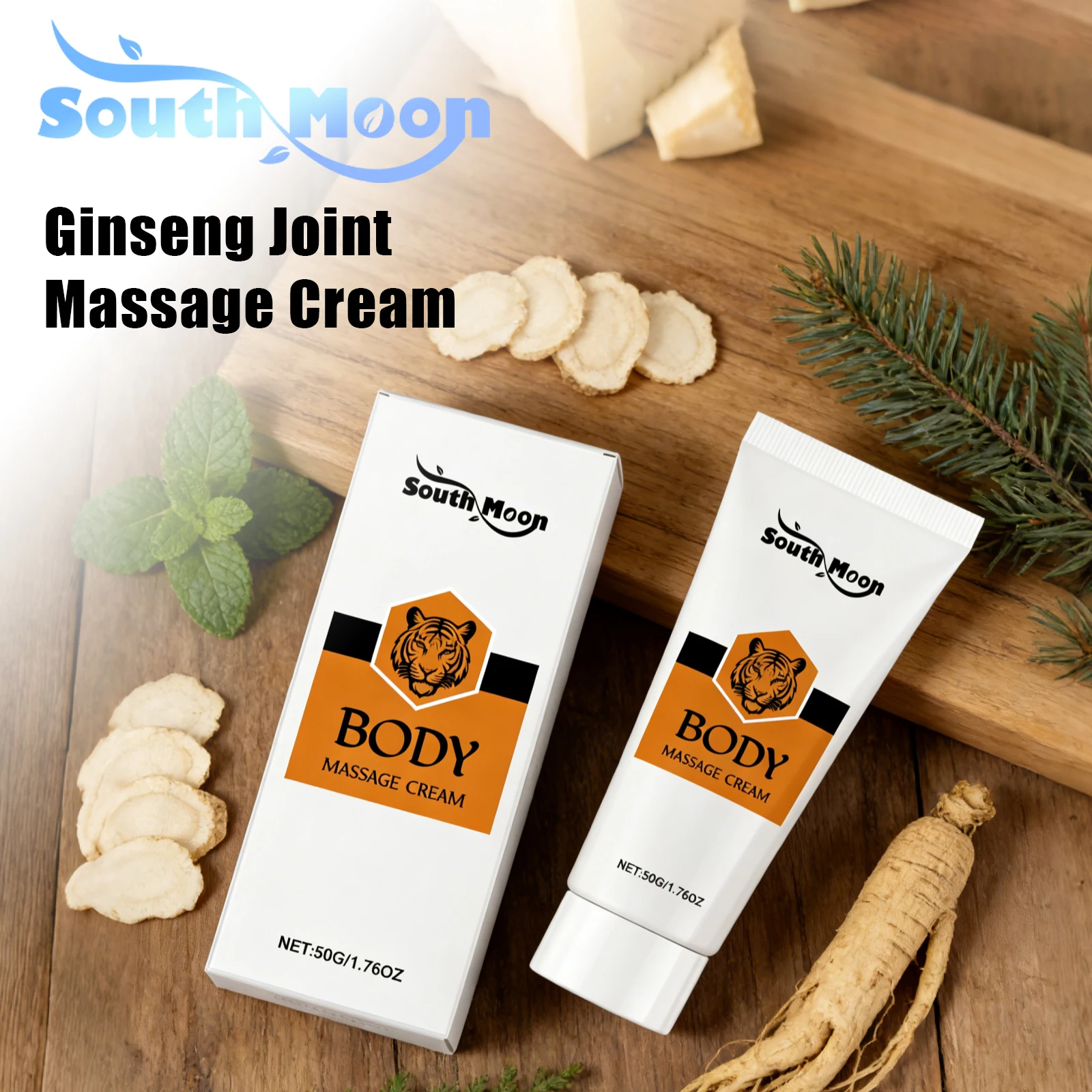 South Moon Body Massage Cream Relax Tight Muscle Relieve Body Soreness Improve Blood Flow Lasting Comfort Ginseng Joint Creams