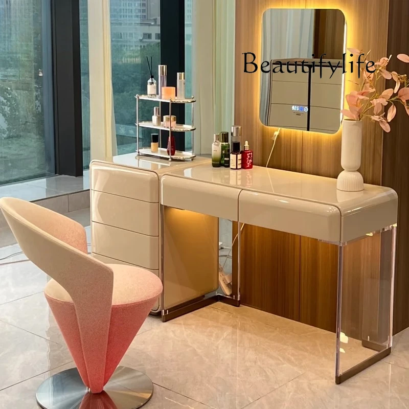 

Italian minimalist dresser chest cabinet storage integrated paint makeup table cloakroom storage cabinet