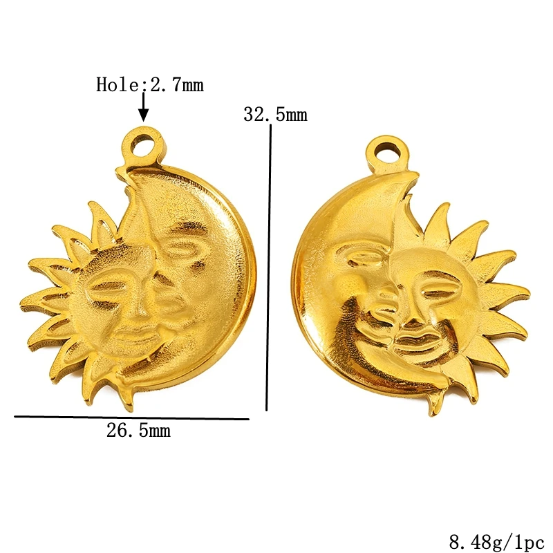 4pcs stainless steel vintage sun flower heart Spiral Vortex Large Charm Pendant for DIY Earring Necklace Jewelry Making Supplies