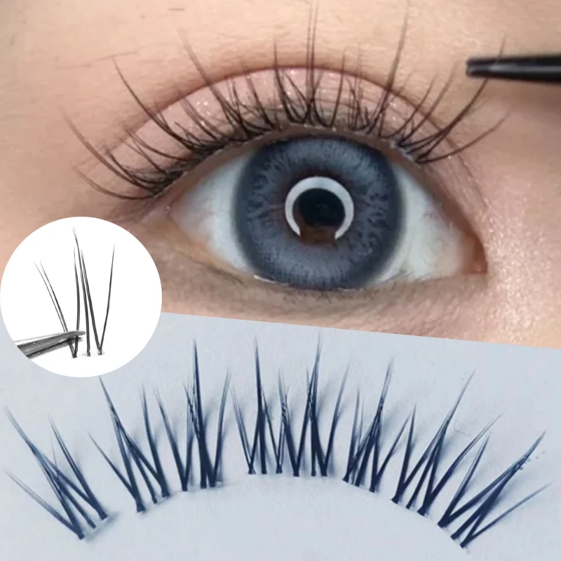 Extensions de Faux Cils Moelleux 5D en Vison Sans Colle, Cils Individuels, Segmentés Naturels, Maquillage Coréen