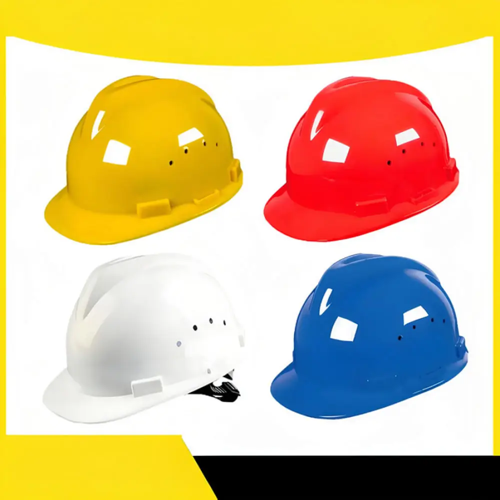 V Shape Construction Safety Helmet ABS Hard Hat Ventilation Protective Cap Industrial Labor Protection Equipment