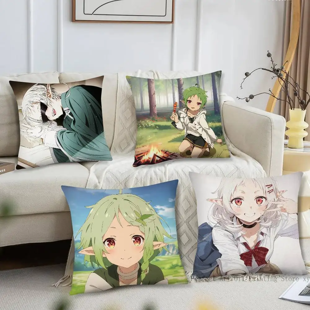 Sylphiette Animation J-Jobless R-Reincarnation Pillow Case Fashion Square Pillowcase Bedroom Sofa Room Ins Decoration Leisure