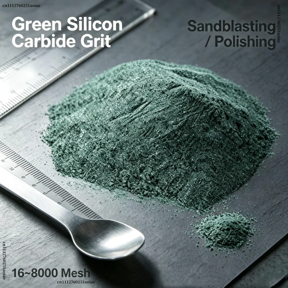 Green Silicon Carbide Grit 16~8000 Mesh SiC Powder for Sandblasting Polishing Abrasive Tools Refractory Material