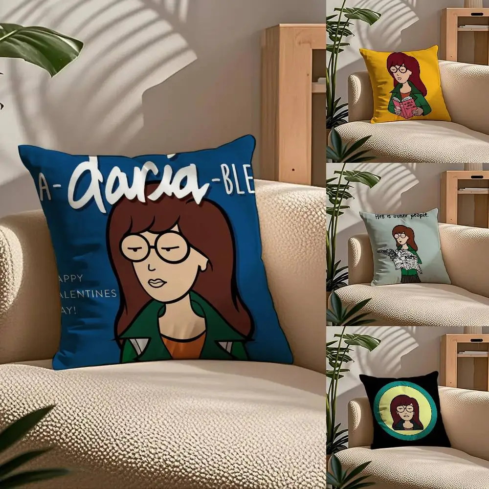 

Cartoon D-Daria Pillow Case Comfort Sofa Bed Silky Elegant Invisible Zipper Custom Decorative Cushion Cover