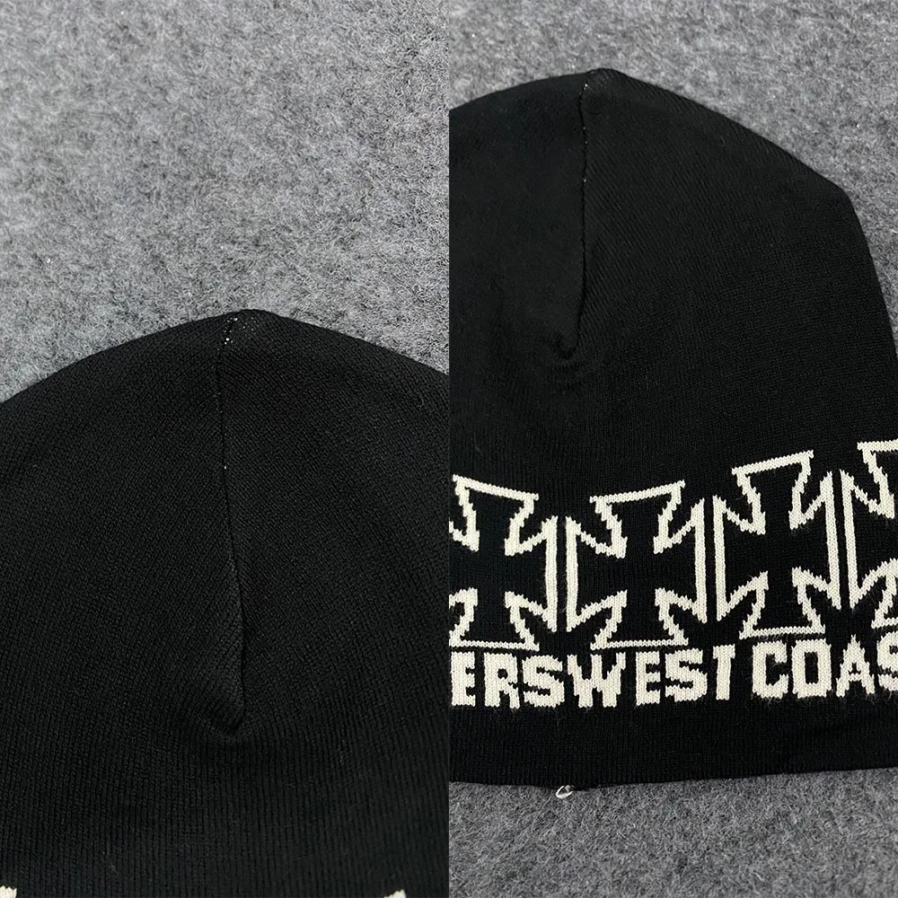 

Осенне-зимняя новая персонализированная европейская и американская креативная ветрозащитная защита ушей, теплая вязаная шапка в стиле хип-хоп с вышивкой