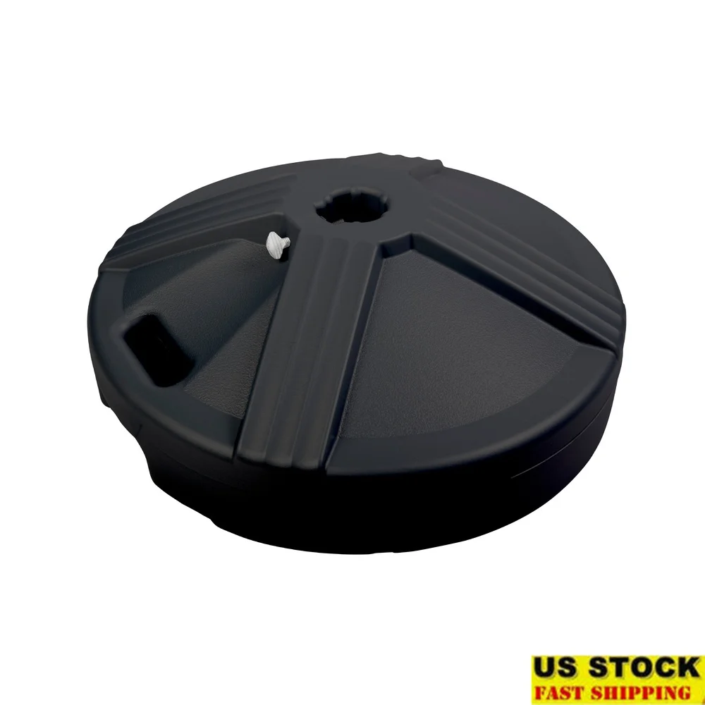 

Durable 50 Pound Umbrella Base Patio Table High Strength Concrete Core Weather Resistant Easy Assembly and Relocation