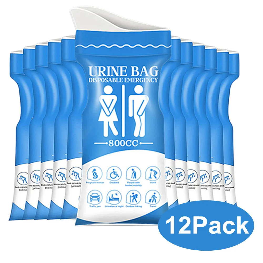 Unisex Urine Bag 12PCS Travel Vomit Bag for Men and Women Emergency Urinal Bag Kit Camping Hiking Traffic Jams