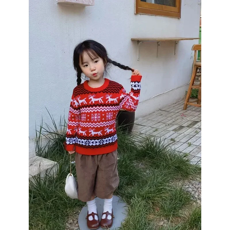 Sky05 Women Men Boys Girls Christmas Sweaters Family Matching Outfits Warm Thick Sweaters Soft Adults Children Tr99JIu@