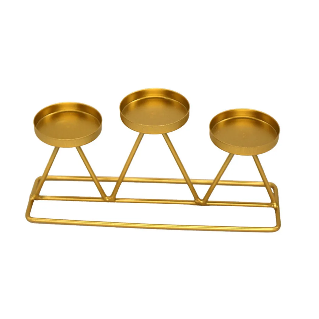 Candlesticks Candle Holder Christmas Date Decorative Dining Candle Geometric High Quality.for Dinner Holder Party