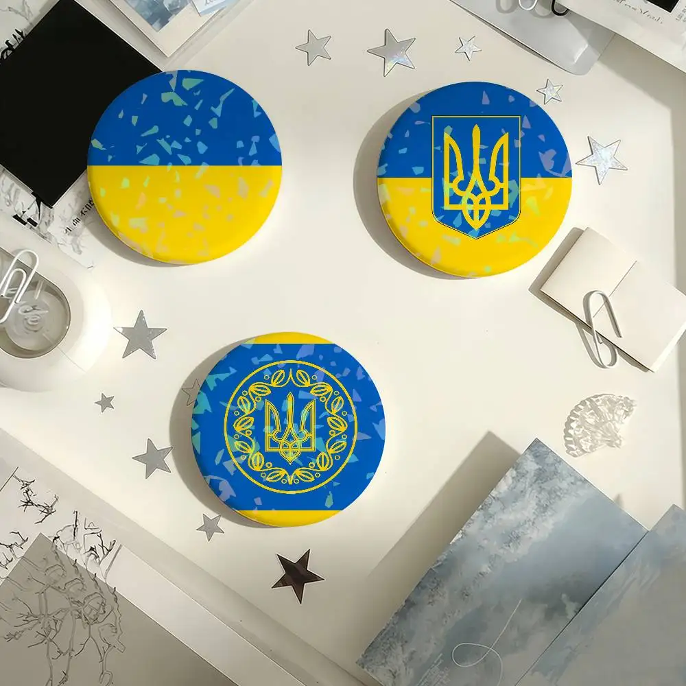 National Ukraine Laser Badge Creative Pins Brooch for Bag Clothes Hat Decor Gifts Fans Collect