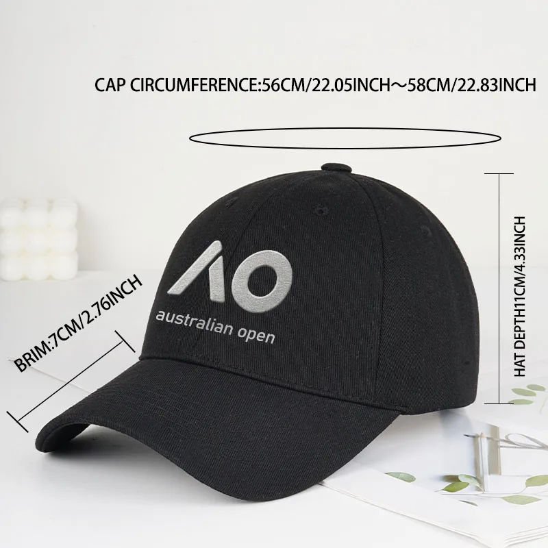 MLFO 1 Australian Open Adjustable Baseball Cap, Australian Open Fashionable Men's Trendy Hat, Ideal Gift for Sports Enthusiasts