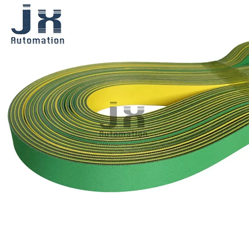 Yellow Green Color 1778mm*W30mm*1mm Nylon Flat Conveyor Belt For Woodworking Machinery