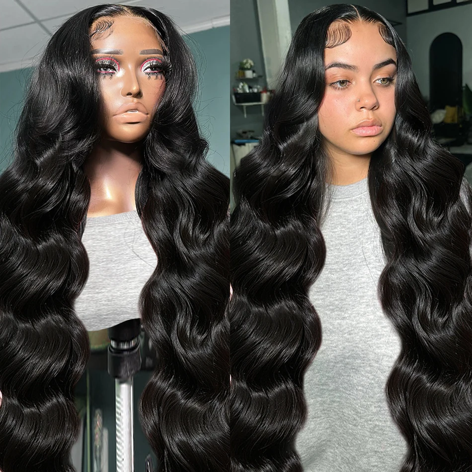 HD 5x5 Glueless Ready To Go 250% Transparent Body Wave 30 40 Inches 13x6 Lace Front Human Hair Wigs 13x4 Lace Frontal Wig