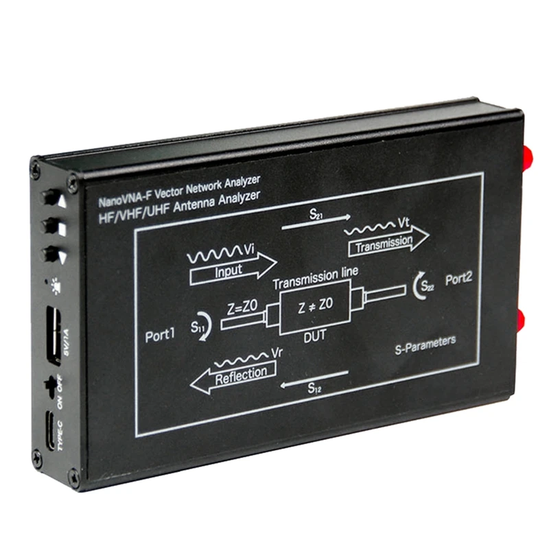 For Nanovna-F V2 Vector Network Analyzer+RF DEMO Kit Black 4.3 Inch 5000Mah 50Khz-3Ghz Antenna Analyzer HF VHF UHF VNA
