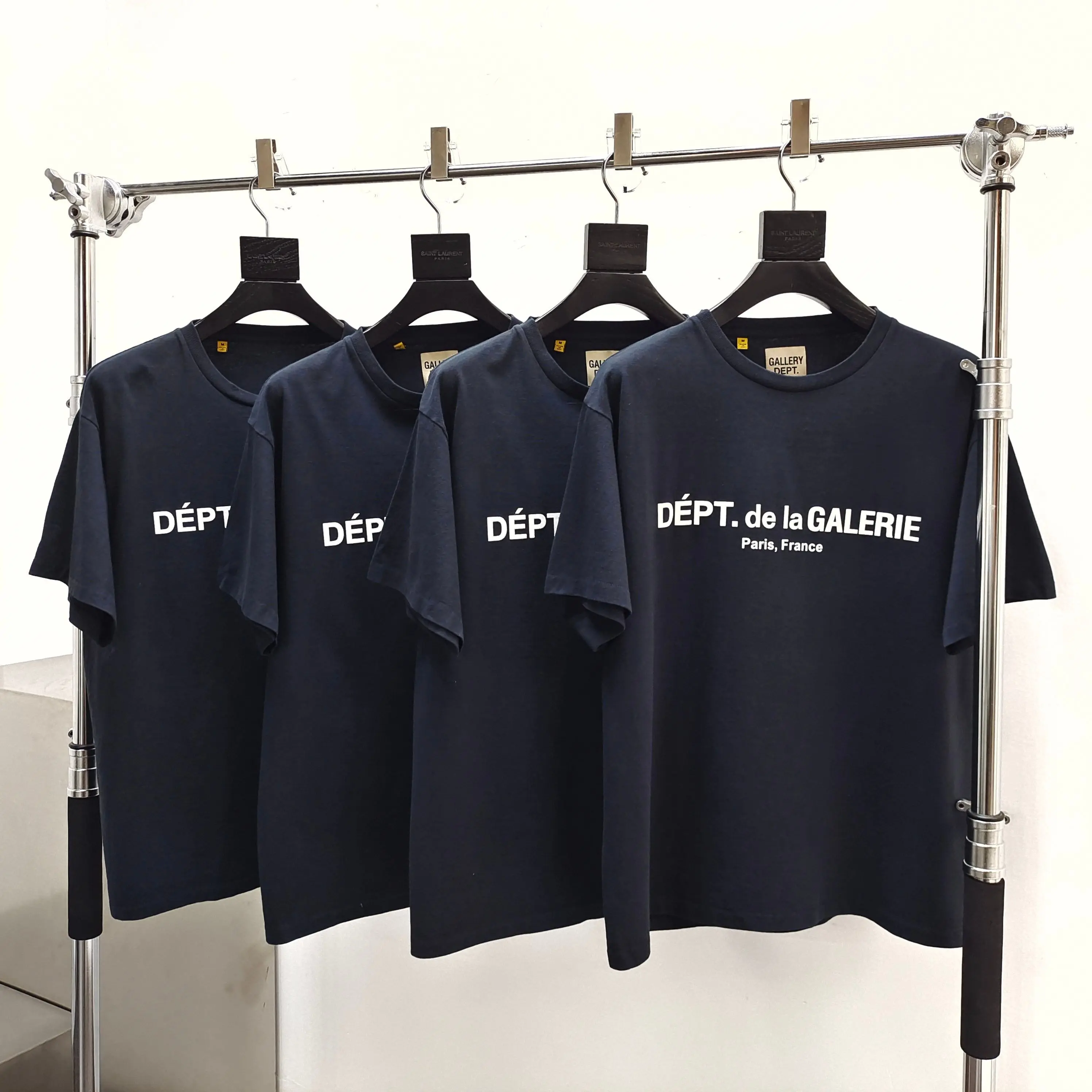 Gallery Dept Flocking French Wash Black Short Sleeve Tee